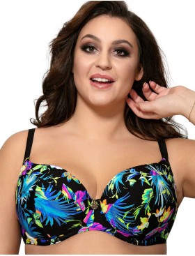 Верх купальника с уплотненной чашкой Ava SK118 U, Цвет: флора, Размеры: 75G, изображение 3