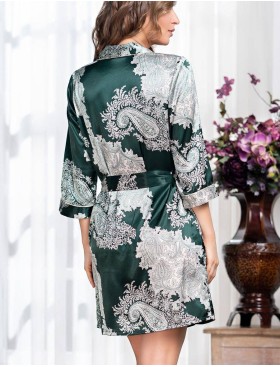 Шелковая ночная рубашка Mia-Amore AGATA 3707, Цвет: зеленый, Размеры: L, изображение 2