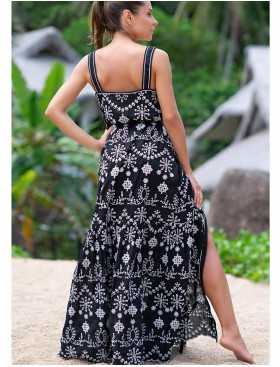 Длинный сарафан из хлопка Mia-Amore NOIR 1338, Цвет: черный, Размеры: S, изображение 2