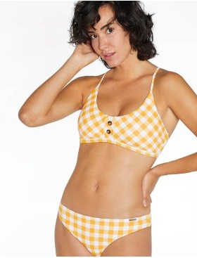 Раздельный купальник-бралетт Ysabel Mora 81626, Цвет: желтый/белый, Размеры: 75B