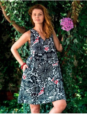 Сарафан Key LHT 945 A21, Цвет: белый/черный, Размеры: M