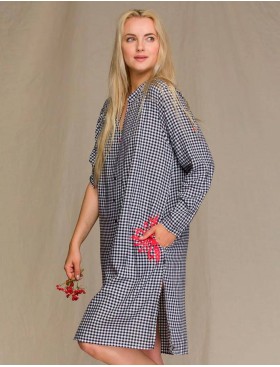 Рубашка/Туника из вискозы Key LND 451 A21, Цвет: черный/белый, Размеры: S, изображение 2