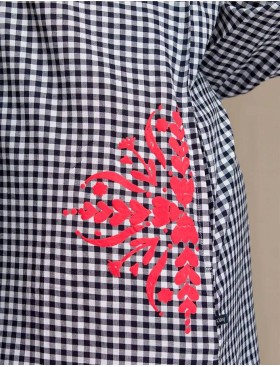 Рубашка/Туника из вискозы Key LND 451 A21, Цвет: черный/белый, Размеры: S, изображение 4