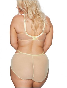 Высокие трусы слипы Kinga FORGET-ME-NOT 821/5-P, Цвет: бежевый/желтый, Размеры: S, изображение 2