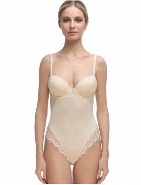 Моделирующее боди с формованной чашкой Mioocchi VIVIAN 7591 cipria, Цвет: cipria (пудровый), Размеры: 70B, изображение 2