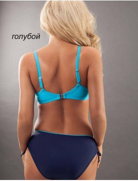 Купальник пуш-ап с высокими плавками Verano LAURA NEW navyblue-rasberry, Цвет: розовый, Размеры: XL, изображение 2