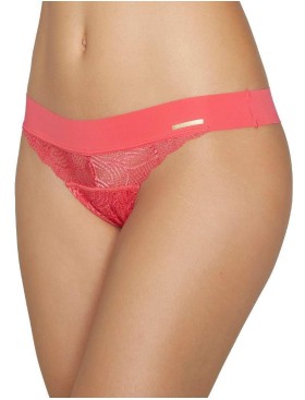 Кружевные трусы стринги Ysabel Mora INTIMATES 19216 коралл, Цвет: коралл, Размеры: S
