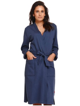 Хлопковый халат-кимоно Doctor Nap SWW.4230 DEEP BLUE (размер XL), Цвет: темно-синий, Размеры: XL