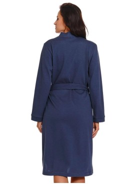 Хлопковый халат-кимоно Doctor Nap SWW.4230 DEEP BLUE (размер XL), Цвет: темно-синий, Размеры: XL, изображение 3