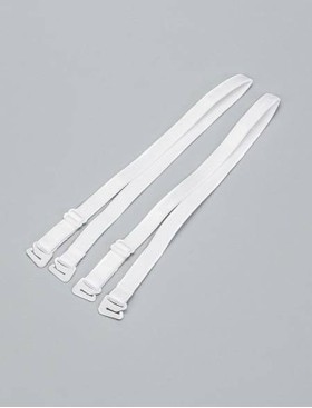 Бретель тканевая Julimex RB-33 10мм с пластиковым крючком, Цвет: белый, Размеры: UN, изображение 2