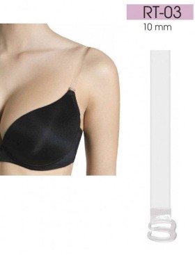 Бретельки силиконовые Julimex RT-03 10мм  с пластиковым крючком, Цвет: прозрачный, Размеры: UN, изображение 3