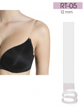 Бретельки силиконовые Julimex RT-05 12мм с пластиковым крючком, Цвет: прозрачный, Размеры: UN, изображение 3