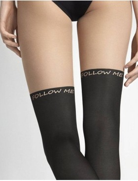 Колготки с имитацией чулок Marilyn ZAZU FOLLOW ME 20 den чёрный/беж, Цвет: чёрный/беж, Размеры: 1/2, изображение 2