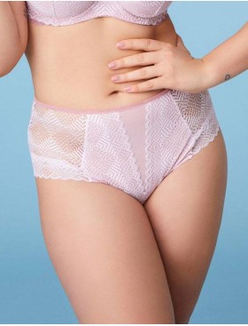 Кружевные высокие трусы слипы Alles LIOR figi classic, Цвет: розовый, Размеры: 3XL