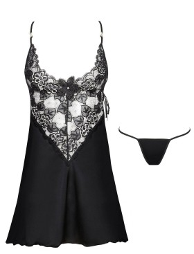 Соблазнительная сорочка Beauty Night LESLIE CHEMISE, Цвет: черный, Размеры: S/M, изображение 3