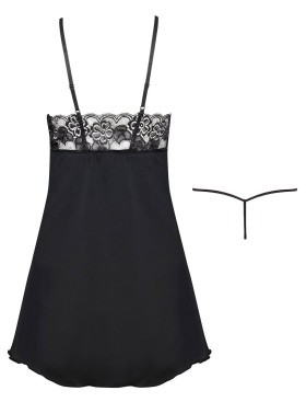 Соблазнительная сорочка Beauty Night LESLIE CHEMISE, Цвет: черный, Размеры: S/M, изображение 5