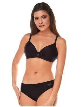 Черный купальник с уплотненными чашками Ewlon A.8026_965, Цвет: черный, Размеры: M