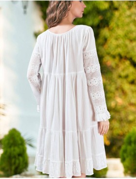 Платье с длинным рукавом хлопок Mia-Amore ARGENTINA 1587, Цвет: белый, Размеры: S, изображение 2