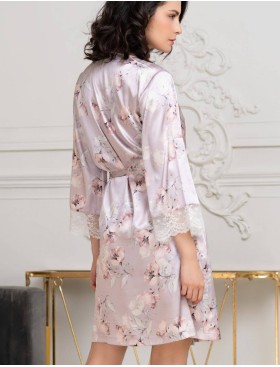 Шелковый халат-кимоно Mia-Amore SELINE 3713, Цвет: сиреневый, Размеры: L/XL, изображение 2