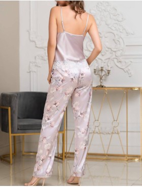 Шелковый комплект тройка Mia-Amore SELINE 3718, Цвет: сиреневый, Размеры: S, изображение 3