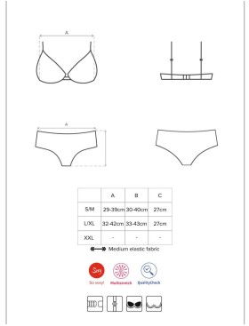 Сексуальный комплект Obsessive LEATHERIA SET красный, Цвет: красный, Размеры: S/M, изображение 5