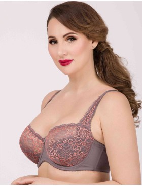 Бюстгальтер полумягкий биколор Simona M 900 акула, Цвет: акула, Размеры: 75H, изображение 7