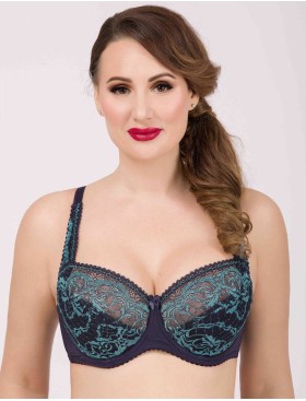 Бюстгальтер полумягкий биколор Simona M 900/98 кварц-лазурит, Цвет: кварц-лазурит, Размеры: 75H, изображение 5