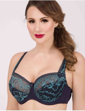 Бюстгальтер полумягкий биколор Simona M 900/98 кварц-лазурит, Цвет: кварц-лазурит, Размеры: 75H, изображение 6