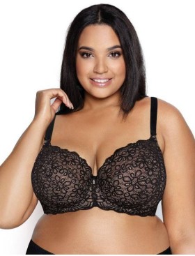 Кружевной мягкий бюстгальтер MAT JACKIE M-0168-2 черный, Цвет: черный, Размеры: 75B