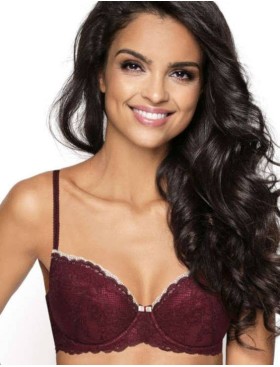 Бюстгальтер балконет пуш-ап MAT LIVIA M-3123-11 бордо, Цвет: бордо, Размеры: 70B