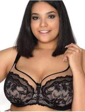 Бюстгальтер мягкий MAT OLIVIA M-3108-2, Цвет: черный с бежевым, Размеры: 70D