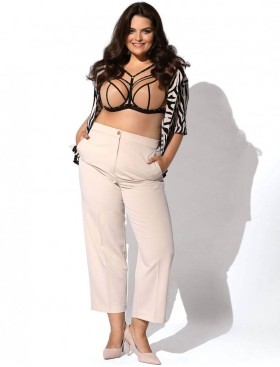 Полумягкий бюстгальтер Novika GILLIAN N02 PU с черным, Цвет: бежевый с черным, Размеры: 105B, изображение 5