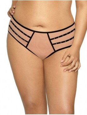 Трусы слипы Novika GILLIAN N figi с черным, Цвет: бежевый с черным, Размеры: M