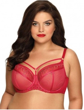 Бюстгальтер мягкий со стрэпами Novika MARGOT N03 M, Цвет: красный, Размеры: 65E, изображение 2