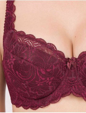 Бюстгальтер на сшивном поролоне Simona M 802/24 бордовый, Цвет: бордо, Размеры: 75H, изображение 3
