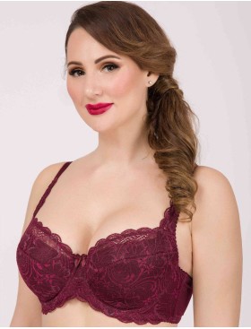 Бюстгальтер на сшивном поролоне Simona M 802/24 бордовый, Цвет: бордо, Размеры: 75H, изображение 7