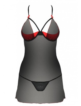 Соблазнительная сорочка + стринги Avanua CYRA CHEMISE, Цвет: черный, Размеры: S/M, изображение 3