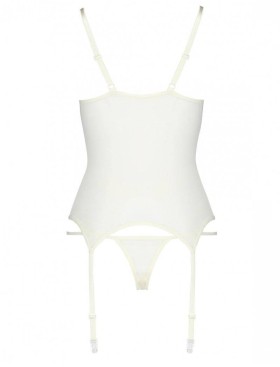 Мягкий корсет с пажами + стринги Avanua EMMA CORSET, Цвет: экрю, Размеры: S/M, изображение 4