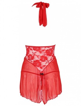 Красная сорочка + стринги Avanua FREYA CHEMISE, Цвет: красный, Размеры: S/M, изображение 4