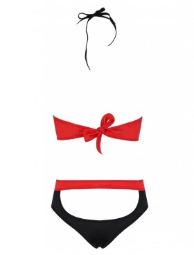 Сексуальный комплект Avanua HARPER SET, Цвет: черно-красный, Размеры: S/M, изображение 4