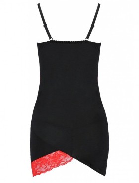 Соблазнительная сорочка + стринги Avanua ODINA CHEMISE, Цвет: черный, Размеры: S/M, изображение 4