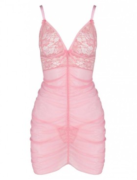 Очаровательная сорочка + стринги Avanua RIMA CHEMISE, Цвет: розовый, Размеры: 2XL/3XL, изображение 3