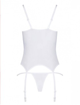 Эффектный корсет + стринги Avanua SILENTIA CORSET, Цвет: белый, Размеры: L/XL, изображение 4