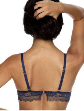 Мягкий бюстгальтер триангул без косточек MAT LARA M-3207-0, Цвет: темно-синий с экрю, Размеры: 70D, изображение 3