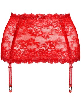 Кружевной пояс для чулок MAT CARMELA P-053-3 красный, Цвет: красный, Размеры: L, изображение 3