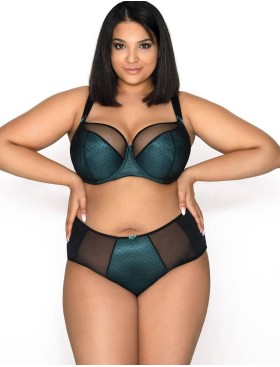 Бюстгальтер полумягкий MAT NORI M-3152-21, Цвет: черный с изумрудным, Размеры: 70D, изображение 4