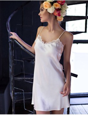 Шелковая сорочка Mia-Mia KRISTY 15110 экрю, Цвет: экрю, Размеры: XS