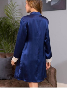 Шелковая рубашка Mia-Mia KRISTY 15114 темно-синий, Цвет: темно-синий, Размеры: M, изображение 3