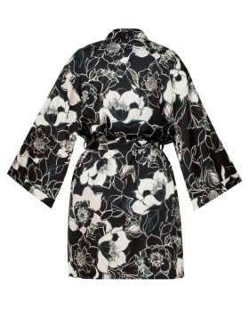 Атласный халат-кимоно Nipplex FILIPA, Цвет: чёрно-бежевый, Размеры: M, изображение 4