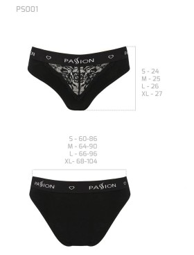 Черные хлопковые трусики Passion PS001 PANTIES BLACK, Цвет: черный, Размеры: S, изображение 3